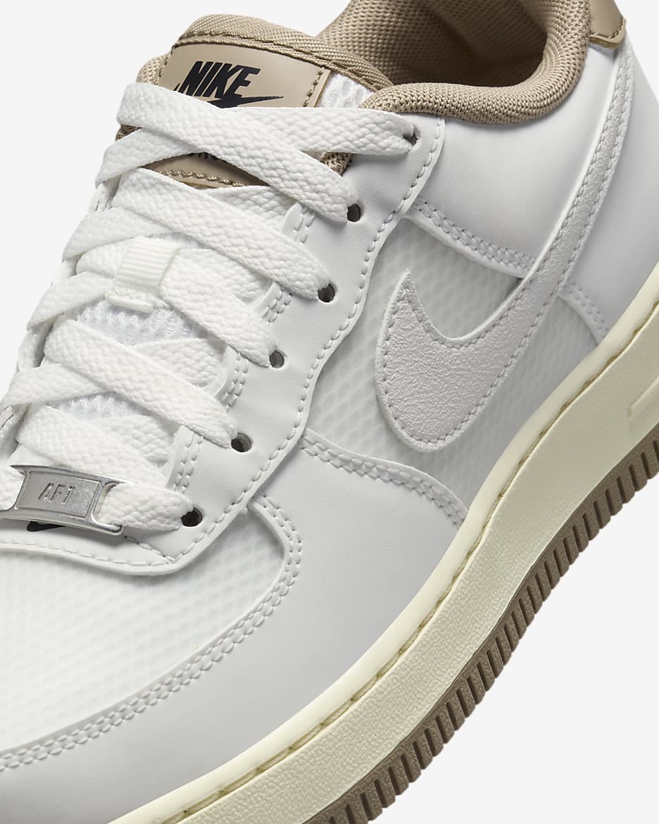 Nike air force 1 white and khaki hotsell